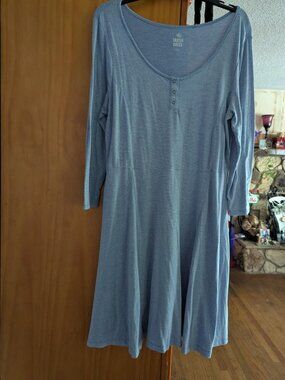 SO SKATER DRESS XL BLUE/WHITE PINSTRIPE